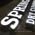 Customized light up logo led light for signage stainless steel front light outdoor signs